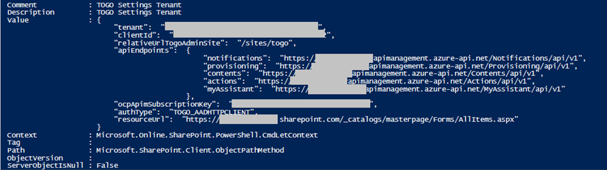 Read properties