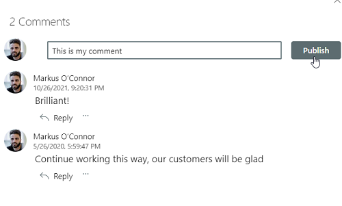 Comment creation