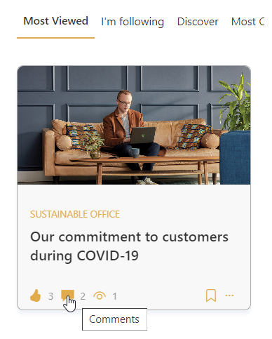 Comment from card