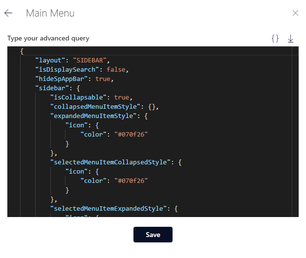Menu Configuration