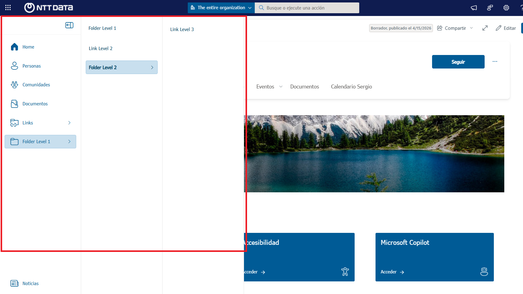 Sidebar layout