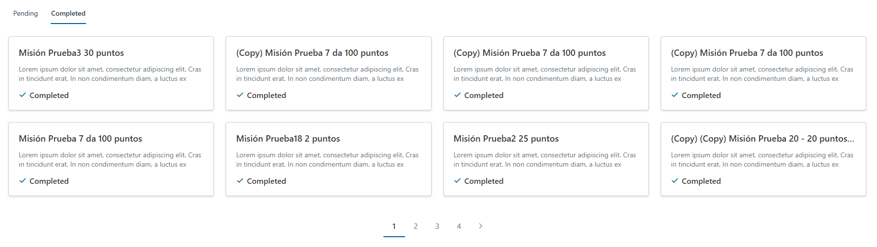 Missions webpart - all missions completed