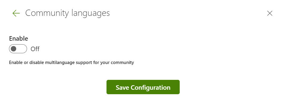 Multilanguage Community Languages