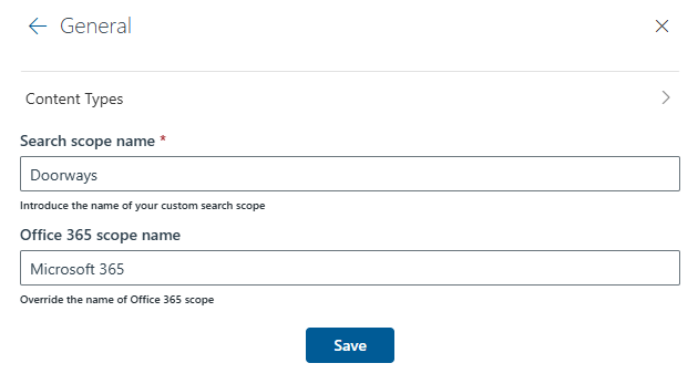 General configuration search results