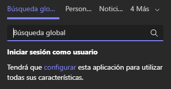 Teams Application Global Search